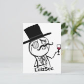 LulzSec Postkarte (Stehend Vorderseite)