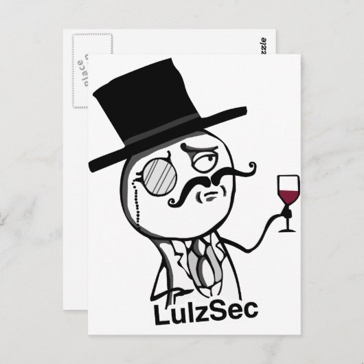 LulzSec Postkarte (Vorne/Hinten)