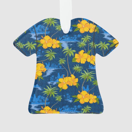 Lumahai Beach Hidden Hawaii Aloha Shirt Ornament (Rückseite)