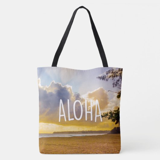 Lumahai Strand, Kauai, Aloha hawaiische Tasche (Rückseite)