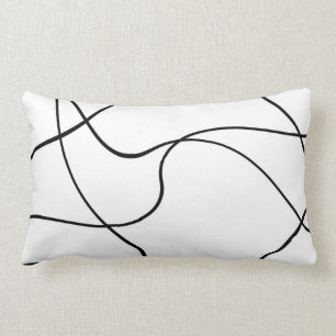 Lumbales Kissen - 13" X 21" - "abstrakte Linien "