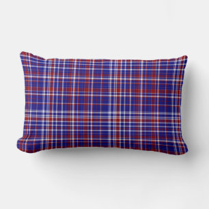 Lumbar Kariert Pillow, Red-White-Blue Collection 0 Lendenkissen
