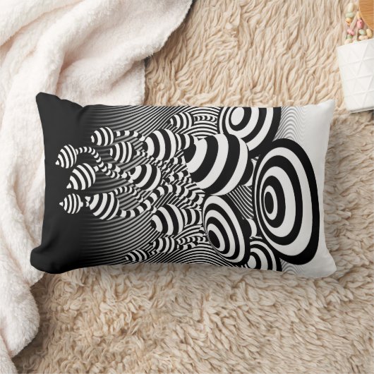 Lumbar Kissen Magic Mushrooms optischer Design. (Decke)