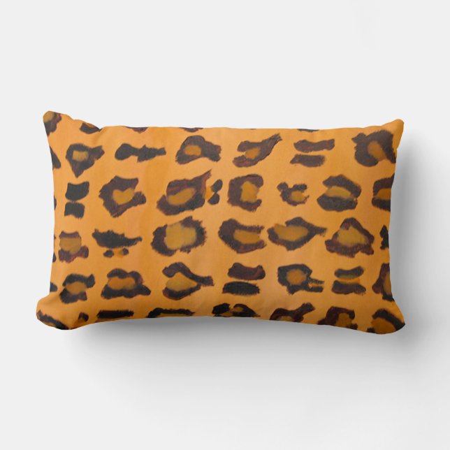Lumbar Pillow Chic Leopard-Print Animal Print Lendenkissen (Vorderseite)