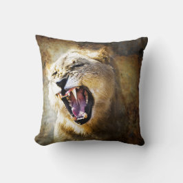 Lumbar Pillow - Growling Lion aus Afrika Kissen