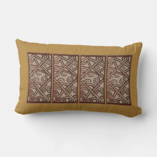 Lumbar Pillow with art inspired by New Guinea Lendenkissen