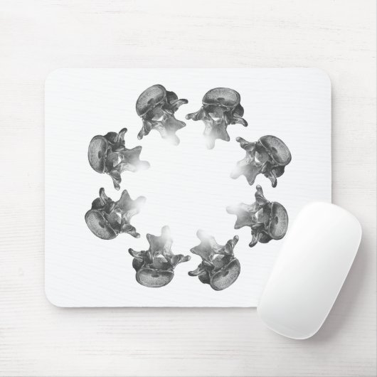 Lumbar Vertebra Sternexplosion Muster Chiropraktik Mousepad (Mit Mouse)