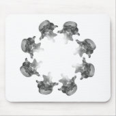 Lumbar Vertebra Sternexplosion Muster Chiropraktik Mousepad (Vorne)