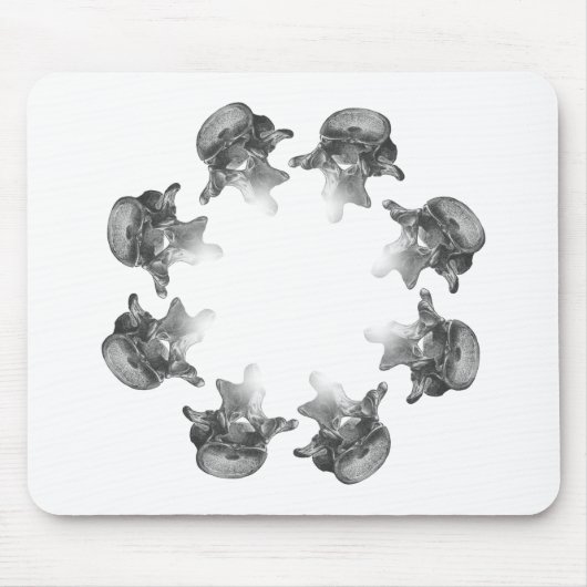 Lumbar Vertebra Sternexplosion Muster Chiropraktik Mousepad (Vorne)