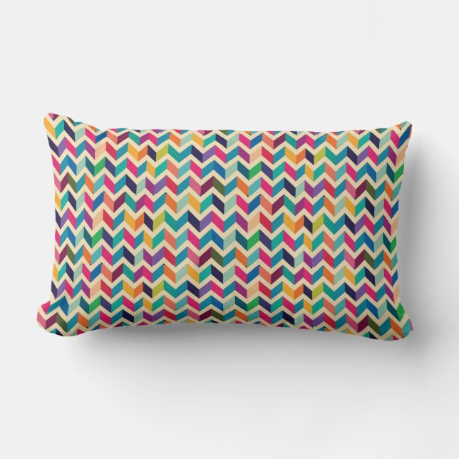 Lumber Cushion - Mehrfarbig Zigzag Lendenkissen (Vorderseite)