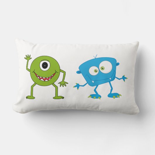 Lumber Cushion - One Blue One Green Monster Lendenkissen (Vorderseite)