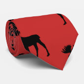 Lumber Elch Silhouette Antler Hirsche Jagd Krawatte (Gerollt)
