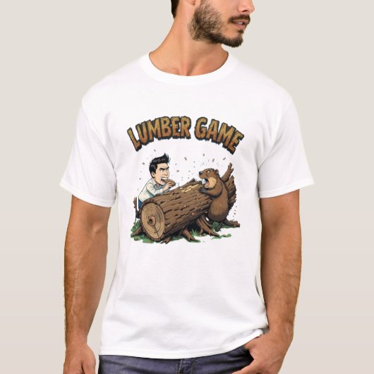 Lumber Game Design - Biber gegen den Wettbewerb T-Shirt (Vorderseite)