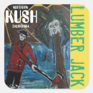 LUMBER JACK KUSH QUADRATISCHER AUFKLEBER