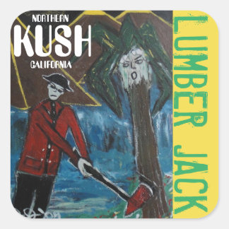 LUMBER JACK KUSH QUADRATISCHER AUFKLEBER