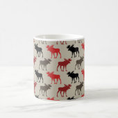 Lumber Red Black Gray Elch Silhouette Antler Deh Kaffeetasse (Mittel)