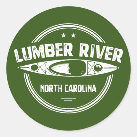 Lumber River, North Carolina Runder Aufkleber (Vorderseite)