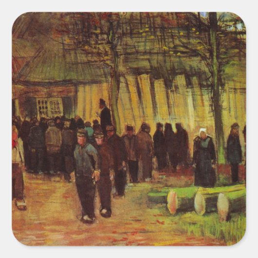 Lumber Sale von Vincent van Gogh Quadratischer Aufkleber (Vorderseite)