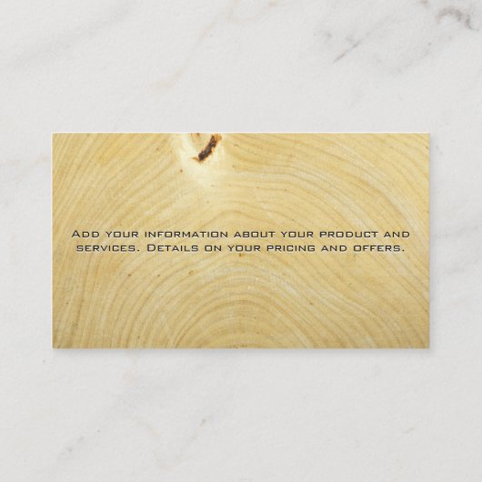 Lumber Saw | Builder Logo Visitenkarte (Rückseite)