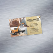 Lumber Yard | Holz | Rundsäge Magnetische Visitenkarte (Beispiel)