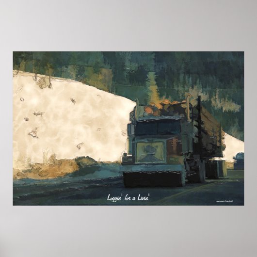 Lumberger LKW-Transport Art Poster (Vorne)