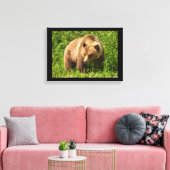 Lumbering Grizzly Bear Canvas Print Leinwanddruck (Insitu (Wohnzimmer))