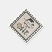 Lumberjack 1. Geburtstag Napkin - Bärenweiß Serviette (Ecke)