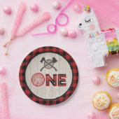 Lumberjack 1. Geburtstag Papierplatte - Achsen 1 R Pappteller (Party)