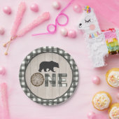 Lumberjack 1. Geburtstag Papiertafel - Bären ONE W Pappteller (Party)