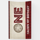 Lumberjack 1. Geburtstagsbanner - One Banner (Vertikal)