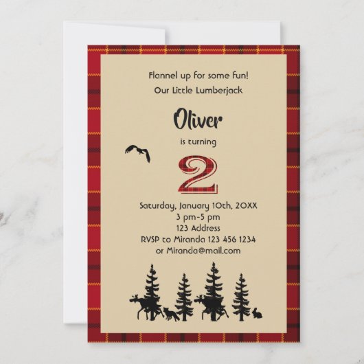 Lumberjack 2. Party Einladung (Vorderseite)