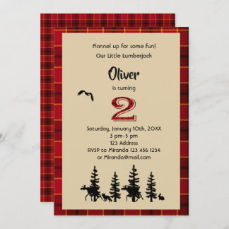 Lumberjack 2. Party Einladung