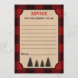 Lumberjack Advice für Mommy Baby Shower Cards Programm