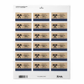 Lumberjack Ax Birthday Kariert Party Address Label Adressaufkleber (Vorne)
