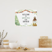 Lumberjack Baby Dusche Begrüßungszeichen Poster (Küche)