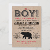 Lumberjack Baby Dusche Einladung (Vorderseite)