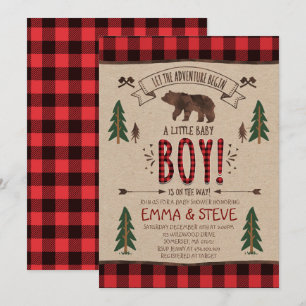 Lumberjack Baby Dusche Einladung Lumberjack Party