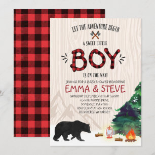 Lumberjack Baby Dusche Einladung Lumberjack Party