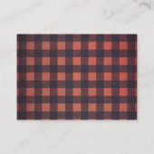 Lumberjack Baby Dusche Kleine Bärenbücher für Baby Visitenkarte (Rückseite)