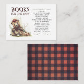 Lumberjack Baby Dusche Kleine Bärenbücher für Baby Visitenkarte (Vorne/Hinten)