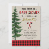 Lumberjack Baby Dusche Party Einladung (Vorderseite)