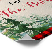 Lumberjack Baby Dusche Wünsche für Babysignatur Poster (Ecke)