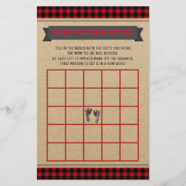 Lumberjack Baby Duschkabine Bingo Card