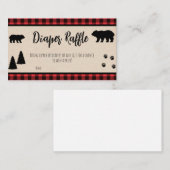 Lumberjack Baby Duschkabine Windeln Raffelzeichen Visitenkarte (Vorne/Hinten)