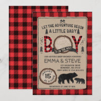 Lumberjack Baby Shower Invitation Lumberjack Party