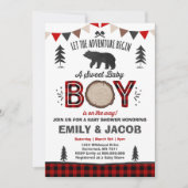 Lumberjack Baby Shower Invitation Lumberjack Party Einladung (Vorderseite)