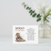 Lumberjack Babydusche Niedliche Bärenbücher für Ki Visitenkarte (Stehend Vorderseite)