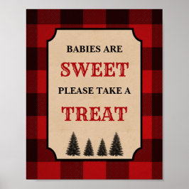 Lumberjack Babys sind süßes Dessertzeichen Poster