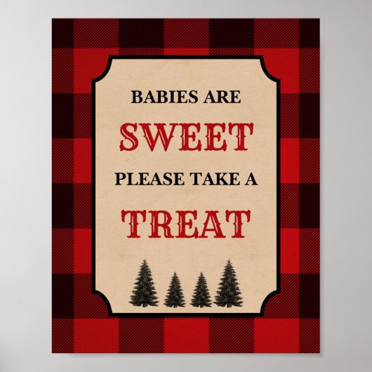 Lumberjack Babys sind süßes Dessertzeichen Poster (Vorne)
