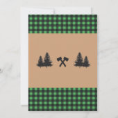 Lumberjack Bärenholz Geburtstagsparty jedes Alters Einladung (Rückseite)